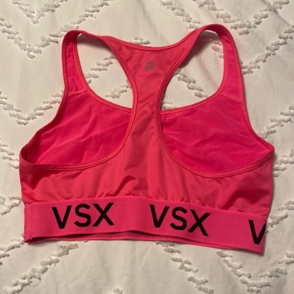VICTORIAS SECRET Pink Racer back sports bra Medium - Picture 2 of 4